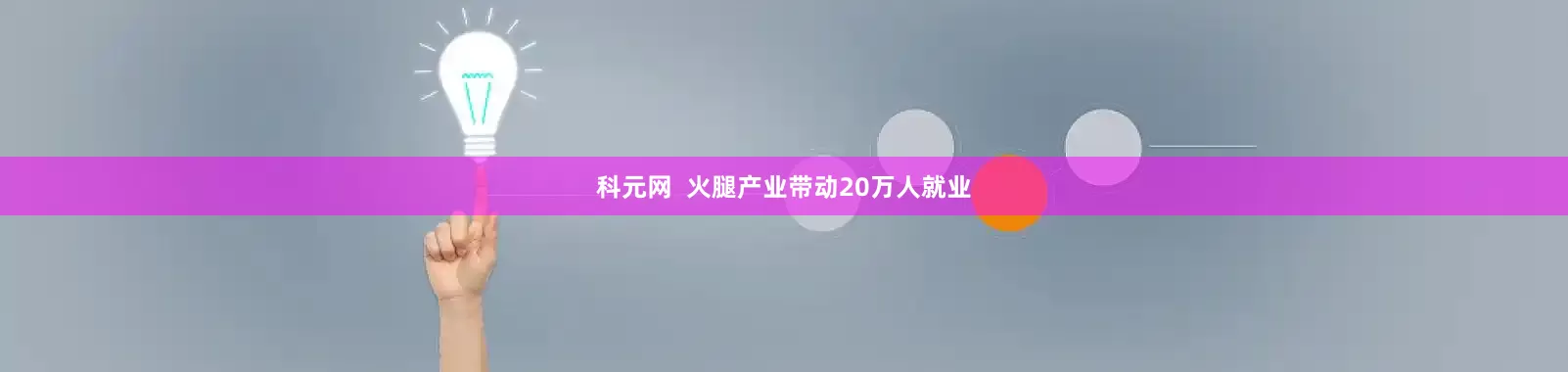 科元网  火腿产业带动20万人就业